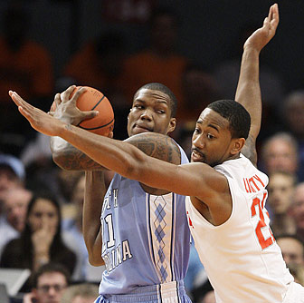Deon Thompson, 15 points, leads four Heels in double figures.