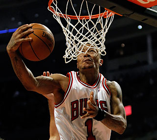 Derrick Rose won't be deterred, going for 27 points, eight assists and seven boards.  (Getty Images)
