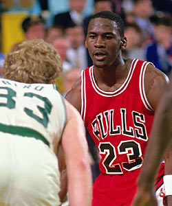 Michael Jordan preferred to face off against superstars like Larry Bird -- not play alongside them. (Getty Images)